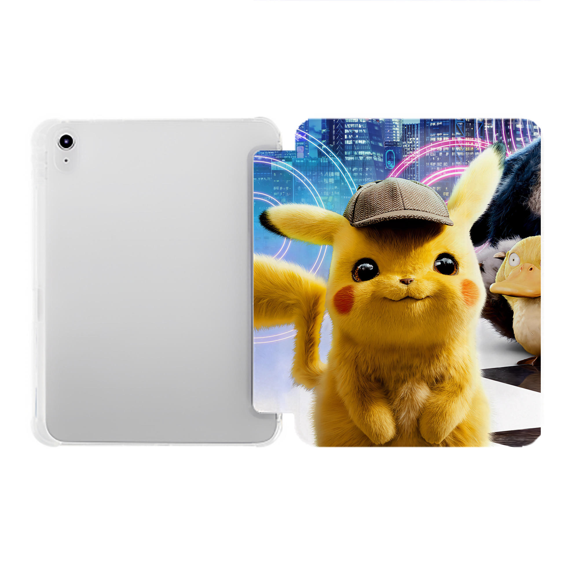 （画像用） ポケットモンスター Pokémon IPad ケース ペン収納付き 三つ折りスタンド PUレザー×シリコン 対応機種9.5/10.5/10.9インチ